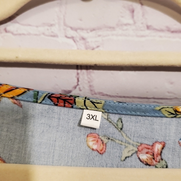 YESNO Casual Loose Bohemian Short Sleeve Floral Dress Long Maxi - Picture 3 of 6